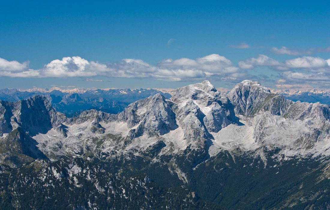 Panorama view of Slovenian Alps